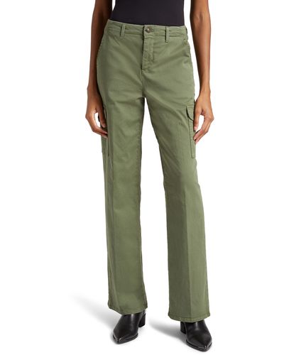L'Agence Channing Stretch Cotton Cargo Pants - Green