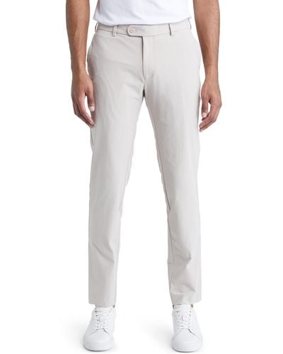Peter Millar Crown Crafted Surge Performance Flat Front Pants - White