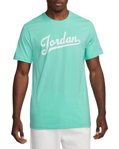Nike Jordan Cotton Graphic T-shirt - Green