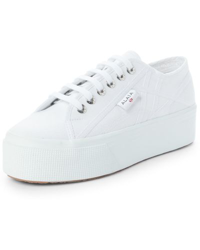 Alaïa X Superga Platform Sneaker - White