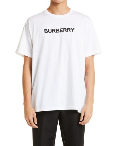 Burberry Harriston Brand-print Cotton-jersey T-shirt - White