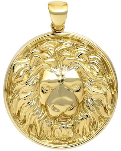 Bony Levy 14k Gold Lion Medallion - Metallic