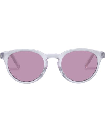 Le Specs Trashy Round Sunglasses - Purple
