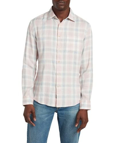 Faherty The Weekend Linen Blend Button-up Shirt - White