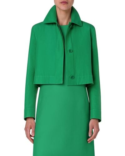 Akris Cotton Blend Short Jacket - Green