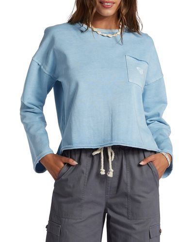 Roxy Doheny Crop Sweatshirt - Blue