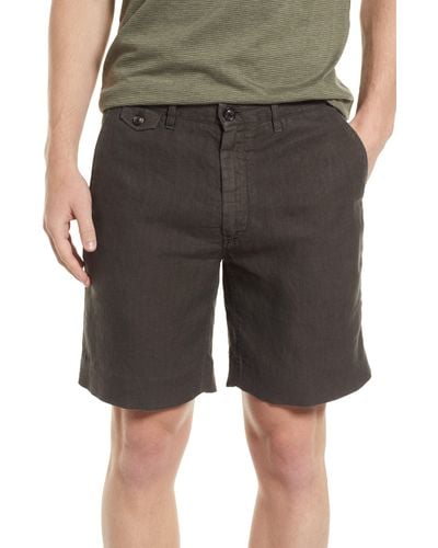 Billy Reid Moore Linen Shorts - Gray