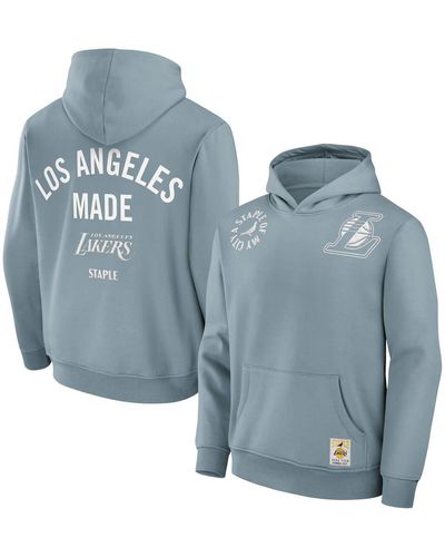 Staple Nba X Los Angeles Lakers Plush Heavyweight Pullover Hoodie At Nordstrom - Blue