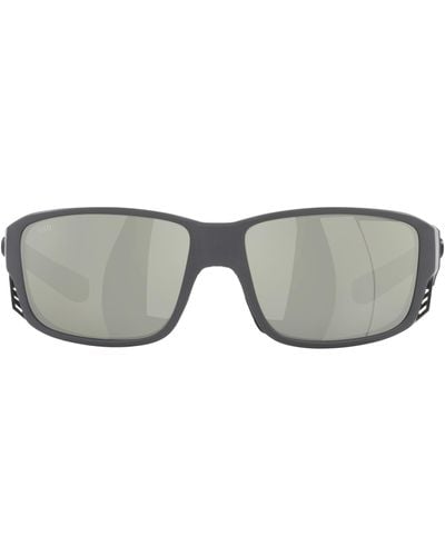 Costa Del Mar Pargo 60mm Mirrored Polarized Square Sunglasses - Gray