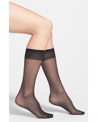 Nordstrom 3-pack Sheer Knee High Socks - Black
