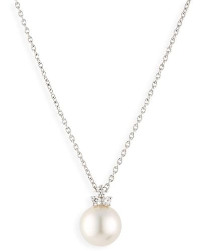 Mikimoto Classic White South Sea Cultured Pearl Pendant Necklace - Blue