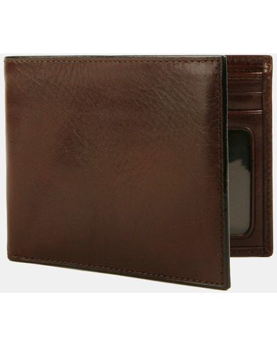 Bosca Leather Bifold Wallet - Brown