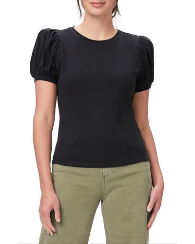 PAIGE Matcha Puff Sleeve T-shirt - Black