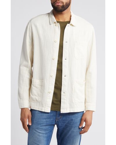 Rails Ambrose Solid Cotton & Linen Shirt Jacket - White