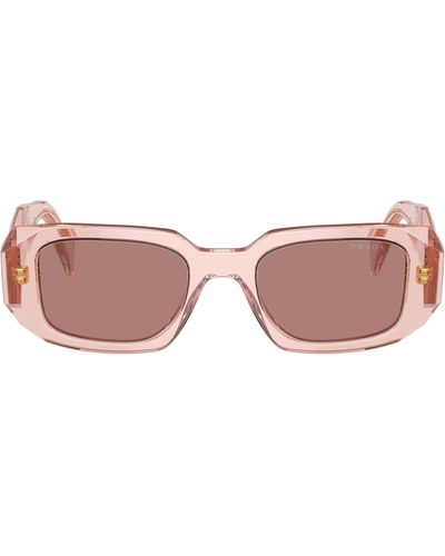 Prada 51mm Rectangular Sunglasses - Pink