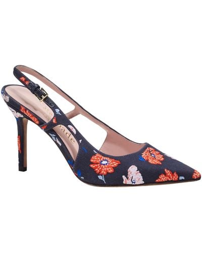 Kate Spade Valerie Embroided Pointed Toe Slingback Pump - Multicolor
