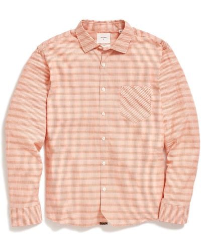 Billy Reid John T Standard Fit Stripe Cotton Dobby Button-up Shirt - Pink