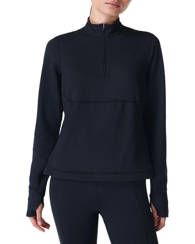 Sweaty Betty Therma Half Zip Running Top - Blue