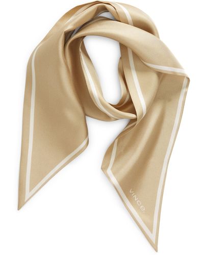 Vince Stripe Silk Twilly Scarf - Natural