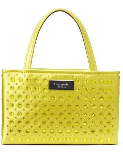 Kate Spade Sam Icon Crystal Embellished Crossbody Bag - Yellow