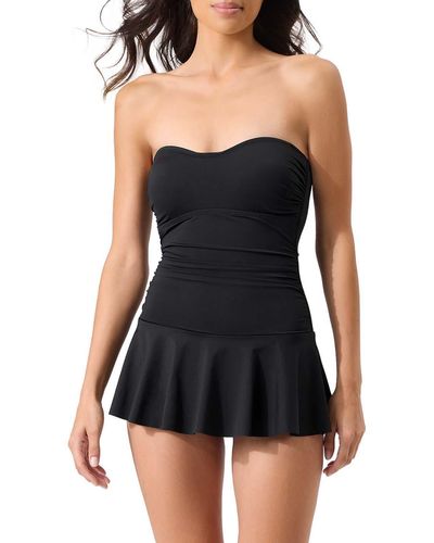 Tommy Bahama Bandeau Swimsuit Dress - Black