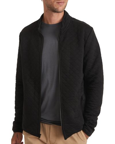 Marine Layer Corbet Quilted Knit Jacket - Black