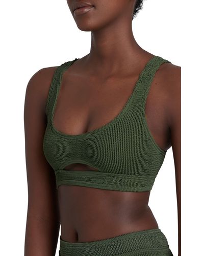 Bondeye The Sasha Cutout Bikini Top - Green