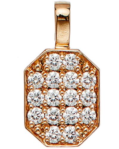 Sethi Couture Small Pav� Diamond Tag Pendant - Metallic