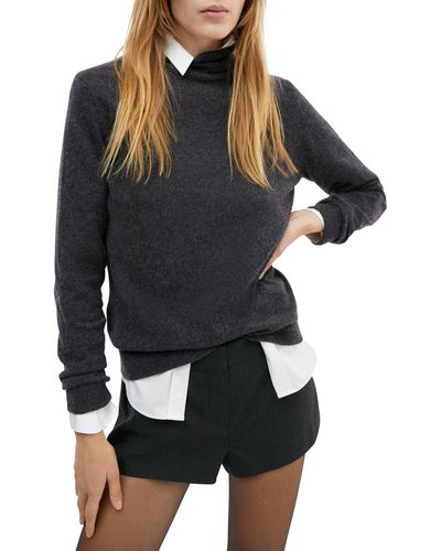 Mango Turtleneck Cashmere Sweater - Black