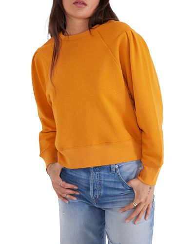 eTica Ética Dani Pleat Shoulder Sweatshirt - Orange