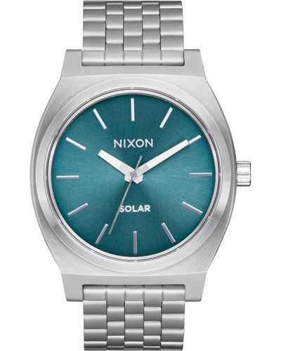 Nixon Time Teller Solar Bracelet Watch - Gray
