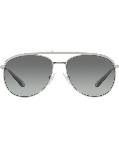 Swarovski 58mm Aviator Sunglasses - Gray