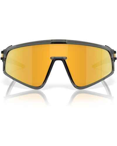 Oakley Latch Panel 35mm Polarized Rectangle Sunglasses - Yellow