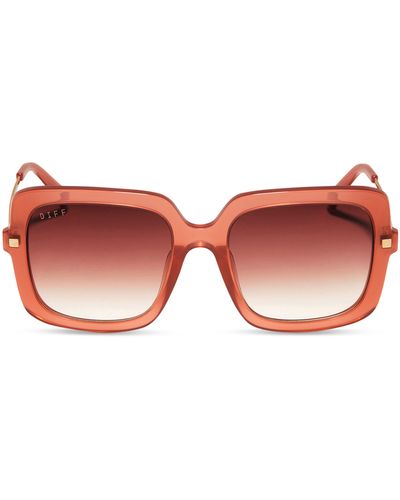 DIFF Sandra 54mm Gradient Square Sunglasses - Pink