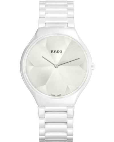Rado True Thinline X Great Gardens Of The World Ceramic Bracelet Watch - White