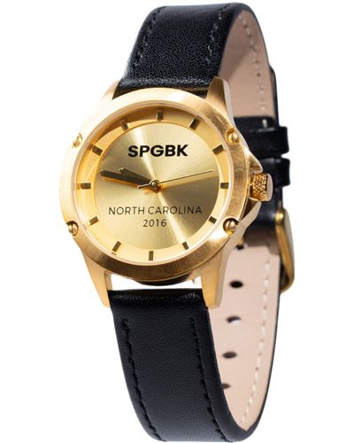 SPGBK WATCHES Margaret Leather Strap Watch - Metallic