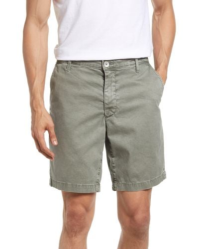 AG Jeans Wanderer 8.5-inch Stretch Cotton Chino Shorts - Gray