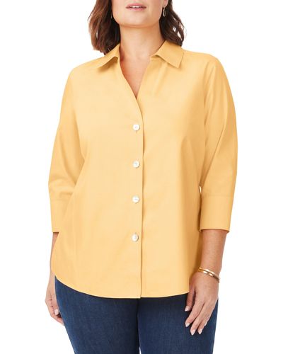 Foxcroft Paige Button-up Shirt - Orange