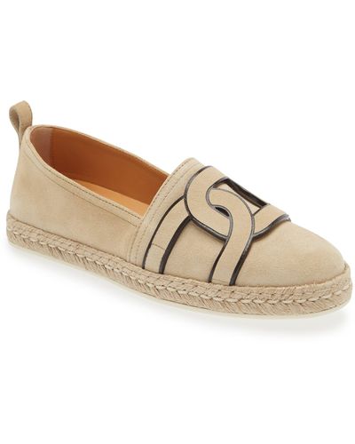 Tod's Kate Chain Espadrille Flat - Natural