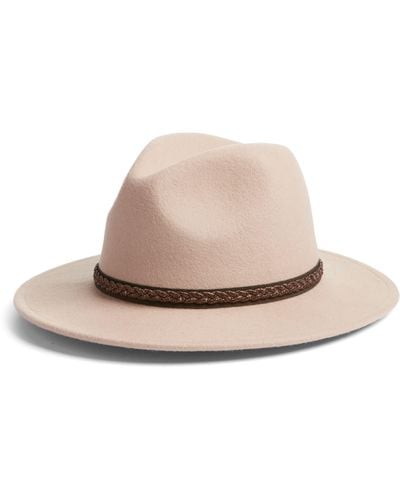 Treasure & Bond Metallic Trim Panama Hat - Natural