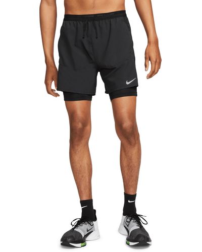 Nike Dri-fit Stride Hybrid Running Shorts - Blue