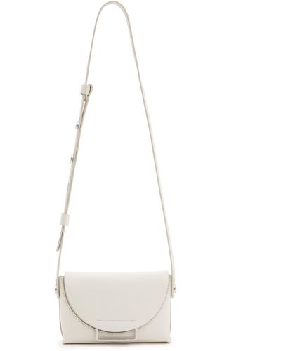 AllSaints Francine Leather Crossbody Bag - White