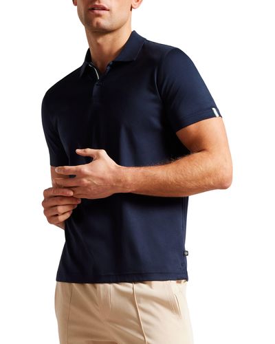 Ted Baker Zeiter Cotton Polo - Blue