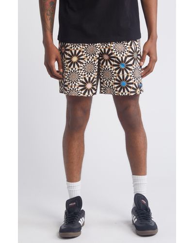ICECREAM Tropical Print Shorts - Black