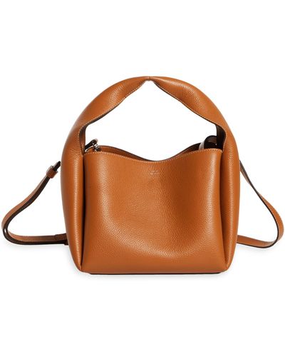 Totême Leather Bucket Bag - Brown