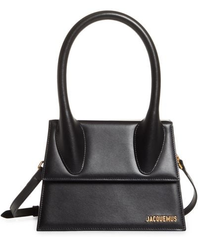 Jacquemus Le Grand Chiquito Leather Top Handle Crossbody Bag - Black