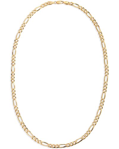 Argento Vivo Sterling Silver Figaro Chain Necklace - Metallic