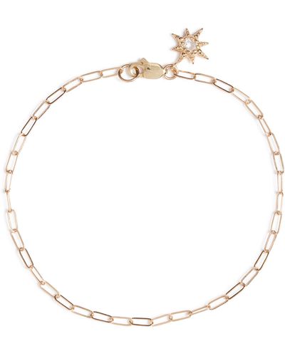 Anzie Classique Paper Clip Starburst Bracelet - White