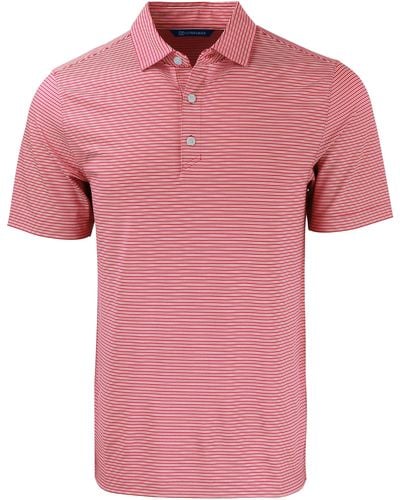 Cutter & Buck Double Stripe Performance Recycled Polyester Polo - Pink