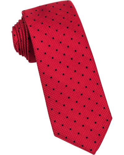 W.r.k. Classic Dot Silk Tie - Red